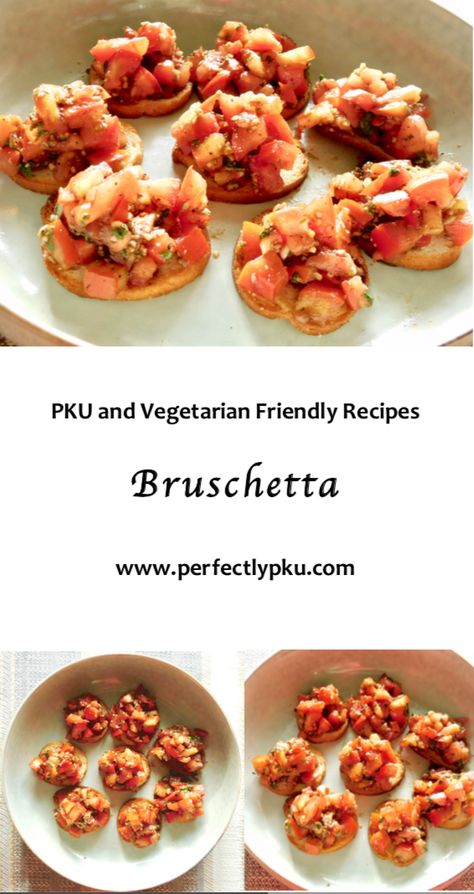 Pku Recipes Meals, Pku Meals, Pku Food, Pku Diet, Pku Recipes, Fresh Bruschetta, Healthy Afternoon Snacks, Work Food, Work Meals