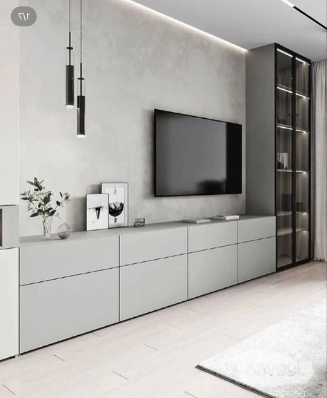 Ruang Tv, Small Bedroom Storage, Modern Tv Wall Units, Modern Tv Wall, Home Hall Design, Tv Room Design, Tv Wall Unit, Tv Wall Design, Tv Decor