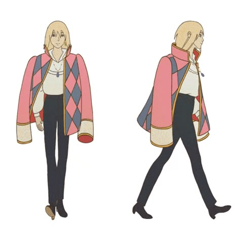 Walking Cycle, Walk Animation, Howl's Moving Castle Howl, Walking Animation, Howl Pendragon, 하울의 움직이는 성, Walk Cycle, Personajes Studio Ghibli, Howl And Sophie