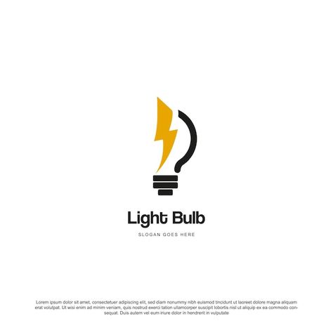 Light bulb logo designs symbol light bul... | Premium Vector #Freepik #vector #light-icon #lamp-logo #innovation-icon #silhouette-logo Light Bulb Logo Design Ideas, Lighting Logo Ideas, Electrician Logo Design, Innovation Logo Design, Bulb Logo Design, Lightbulb Logo, Electrical Logo, Innovation Logo, Path Logo