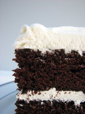 Dark Chocolate Layer Cake with White Icing Choco Cake, Chocolate Birthday Cake, Dark Chocolate Cakes, Chocolate Layer Cake, White Icing, Birthday Cake Chocolate, Chocolate Icing, Icing Recipe, Cake Icing