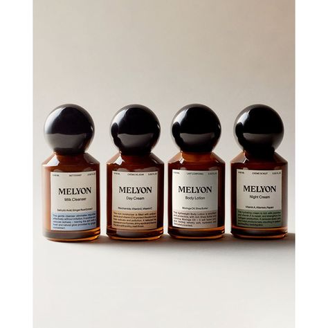 Meylon's Amber-Hued Bottle Is Designed For All | Dieline - Design, Branding & Packaging Inspiration Budget Hotel Design, Aloe Hair, Perfume Branding, Skincare Design, Fragrance Packaging, Milk Cleanser, Treat Myself, Cosmetic Packaging Design, Labels Design