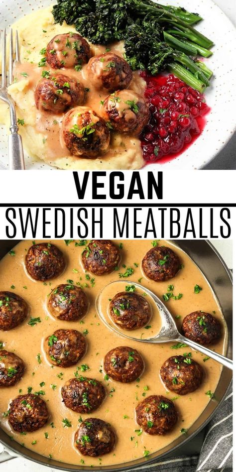 Vegetarian Swedish Meatballs Gravy, Plant Based Swedish Meatballs, Vegan Balls Vegetarian Meatballs, Vegan Cranberry Meatballs, Vegan Ikea Meatballs, Vegan Swedish Meatballs Gravy, Vegan Meatballs And Gravy, International Vegan Recipes, Vegan Meatball Soup