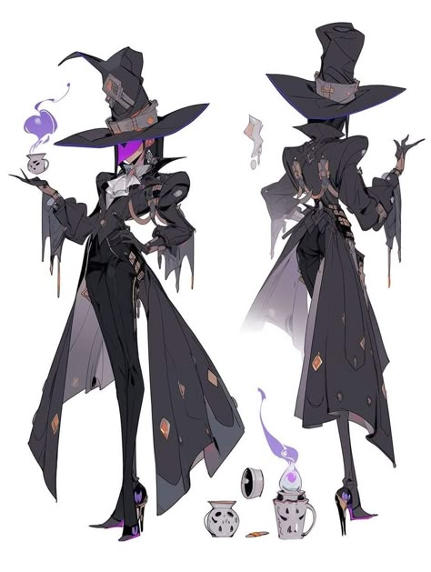 Female Magician Outfit, Witch Outfit Design Drawing, Magician Outfit Drawing, Harengon Bard, Magician Character Design, Magician Oc, Magician Outfit, Fantasy Magician, Female Magician