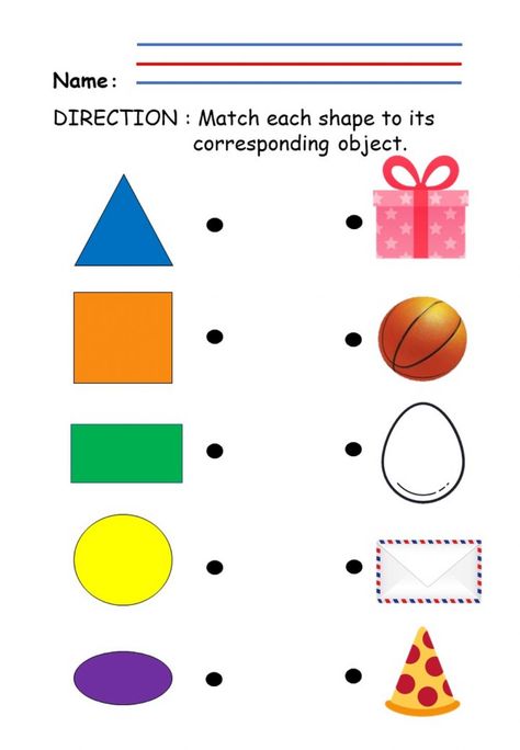 Mathematics Preschool Worksheets, Free Download Preschool Worksheets, Shapes Related Activities, Color The Shapes Worksheet, Activity Sheet For Preschoolers, Preschool Tracing Printables, Kindergarten Worksheets Shapes, Maths Shapes Worksheet, Math Activity For Preschoolers