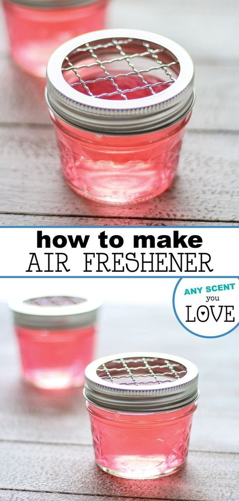 Make Air Freshener, Gel Air Freshener, Homemade Air Freshener, Diy Air Freshener, House Smell, Cleaners Homemade, Cleaning Recipes, Mason Jar Crafts, Cleaning Ideas