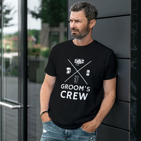 Groom's Crew Groomsmen Bachelor Party Gifts T-Shirt - Bachelor Party gifts One Direction Shirts, Team Groom, Bachelor Party Gifts, Disney Shirt, S Crew, Suit Accessories, Bachelor Party, Clothing Labels, Pocket Tee