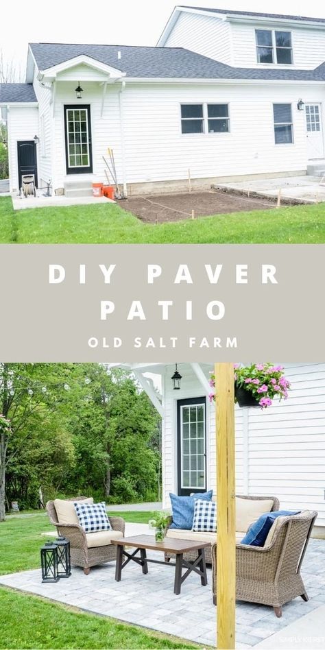 A DIY Paver Patio is totally within your reach...and this step-by-step tutorial will show you how to update and extend your patio! Brick Front Porch Decor, Extending Patio, Diy Paver Patio, Patio Extension Ideas, Diy Paver, Diy Concrete Patio, Patio Refresh, Paver Ideas, Pavers Diy