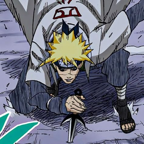 Minato Pfp Manga, Minato Manga Icons, Minato Manga Color, Minato Namikaze Manga, Naruto Manga Pfp, Minato Namikaze Icon, Minato Pfp, Minato Manga, Minato And Naruto