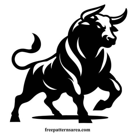 Menacing and Powerful Bull Silhouette Vector Illustration Vector Art Design Graphics, Bull Logo Design Ideas, Bull Logo Design Creative, Cool Silhouette Art, Bulls Tattoo, Toro Vector, Toro Logo, Cow Cartoon Images, Bull Illustration