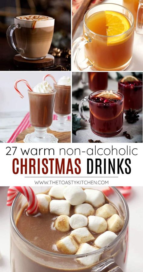 Christmas Drinks Nonalcoholic Crockpot, Christmas Hot Beverage Bar, Hot Toddy Non Alcoholic, Holiday Crockpot Drinks, Breakfast Beverages Non Alcoholic, Christmas Hot Beverages, Non Achololic Christmas Drinks, Hot Drinks For Winter Non Alcoholic, Hot Mocktail Recipe