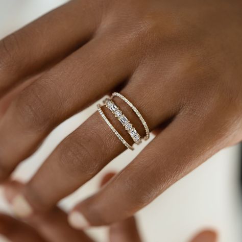 Diamond Constancy Band | Handcrafted Diamond Wedding Ring – Melanie Casey Stacked Wedding Bands, Dainty Gold Bracelet, Diamond Stacks, Unique Wedding Bands, Diamond Set, Anniversary Bands, Emerald Cut Diamonds, Gold Set, Round Cut Diamond