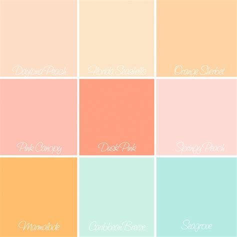 aquablue and peachy colors of the rainbow - - Image Search Results Peach Paint Colors, Peach Color Schemes, Peach Color Palettes, Peach Paint, Bedroom Colour Palette, Brand Color Palette, Bedroom Color Schemes, Design Seeds, Color Palette Design