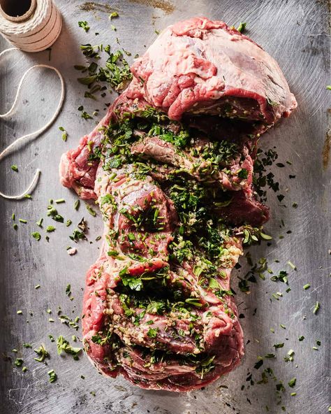 Garlic And Herb Stuffed Boneless Leg Of Lamb - What's Gaby Cooking Stuffed Boneless Leg Of Lamb Recipes, Butterflied Leg Of Lamb Recipes, Boneless Leg Of Lamb Recipes, Boneless Lamb Leg Recipe, Boneless Lamb Leg, Stuffed Leg Of Lamb, Butterflied Leg Of Lamb, Lamb Roast Recipe, Leftover Lamb