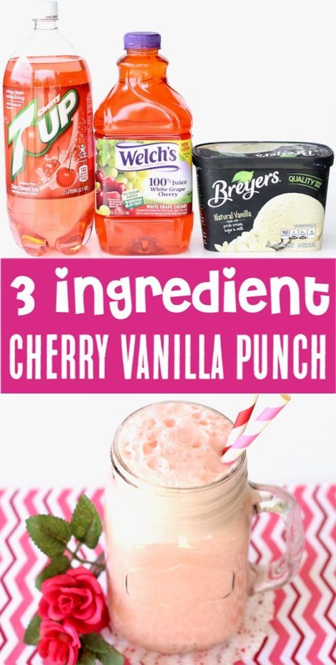 1st Birthday Party Punch, Kids Party Drink, Pink Punch Recipe, Pink Party Punch, Pink Punch Recipes, Party Punch Recipe, Strawberry Punch, Party Punches, Baby Shower Punch Recipes