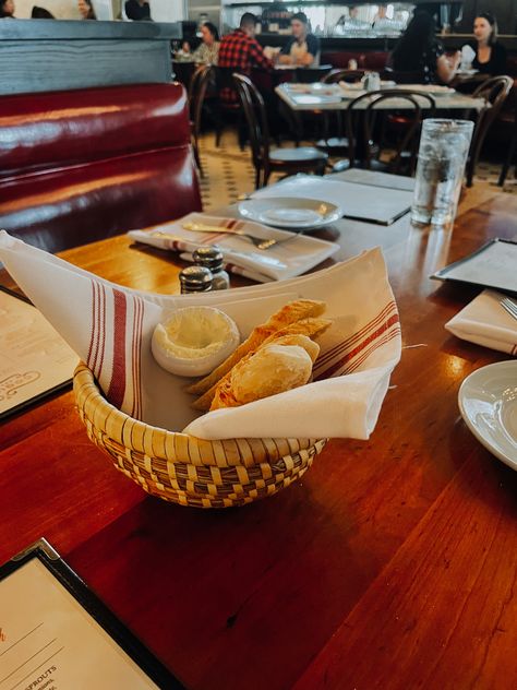 Bread Basket Restaurant, Basket Of Bread, Bread Restaurant, Lavender Kitchen, French Restaurant, French Restaurants, Bread Basket, Trash Can, Lavender