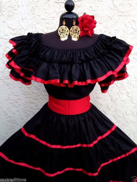 Mexicana,6 de mayo, Boda Red/black Vestido offshoulder w/sash Luz Diurna Red Mexican Dress, Black Dama Dresses For Quince, Mexican Senorita Dress, Black Mexican Dress, Mexican Folk Dance Dress, Mexican Dress, Dama Dresses For Quince, Sinaloa Folklorico Dress, Mexican Dresses Traditional