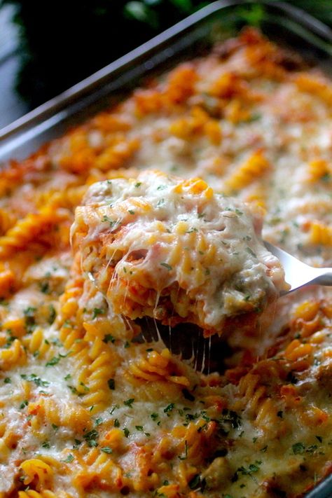 Gluten Free Pasta Bake, No Boil Pasta Bake, No Boil Pasta, Ham Bake, Gluten Free Pasta Dishes, Bake Pasta, Cheesy Pasta Bake, Baked Coconut, Homemade Meat Sauce