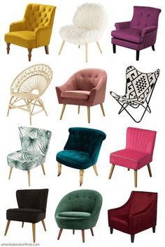 12 Fabulous Accent Chairs You'll Love for Under £250 | When It Alteration Finds Furnitur Ruang Keluarga, Futuristic Furniture, Living Room Sofa Design, Bedroom Chair, Living Room Decor Apartment, Accent Chairs For Living Room, Cool Chairs, Design Case, Accent Chair