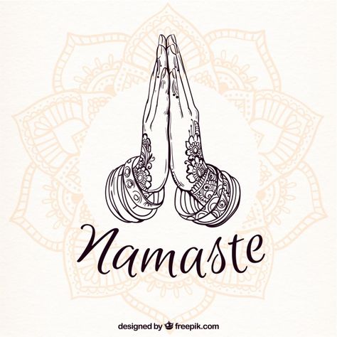 Namaste Hands, Yoga Kunst, Namaste Art, Whatsapp Stickers, Prayer Hands, Spiritual Paintings, Psy Art, Mandala Wall Art, Art Gallery Wallpaper