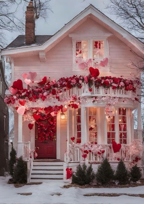 Work Valentines Decorations, Valentine Day Window Display Ideas, Valentines Outdoor Decor, Valentines Decorations For Home Diy, Valentines Day Decorating Ideas, Victorian Valentines Decorations, Valentine Tray Decor, Valentine Diy Ideas, Valentinovo Ideje