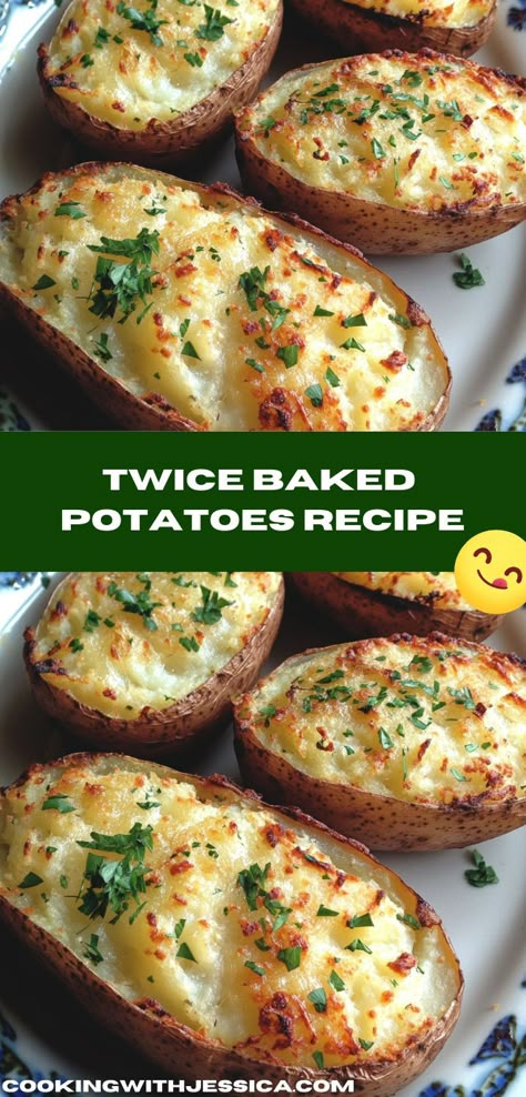 Twice Bake Potatoes, Twice Baked Potatoes Healthy, Baked Twice Potatoes, Twice Baked Potatoes In The Oven, Baked Potatoes Toppings, Vegetarian Baked Potato, Twice Baked Potatoes Easy, Recipe For Twice Baked Potatoes, Twice Baked Potato Recipe