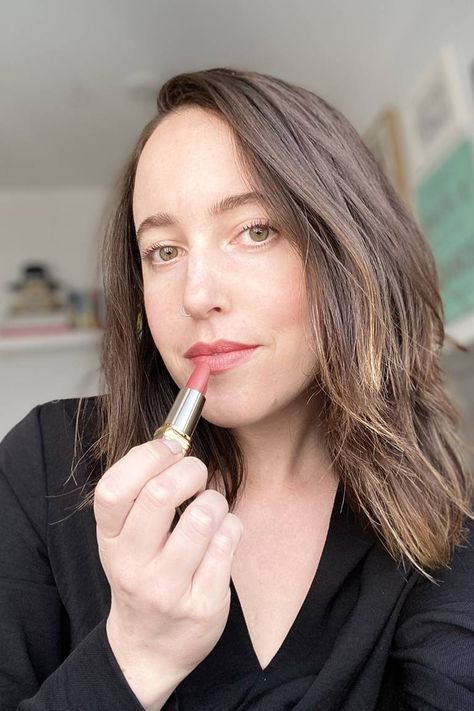 L’Oréal Paris Les Nus by Colour Riche Intense Nude Lipstick Review | Makeup.com Affordable Lipstick, Perfect Nude Lipstick, Loreal Lipstick, Neutral Lipstick, Nude Lipstick Shades, Nude Pink Lipstick, Drugstore Lips, Fair Complexion, Brown Lipstick