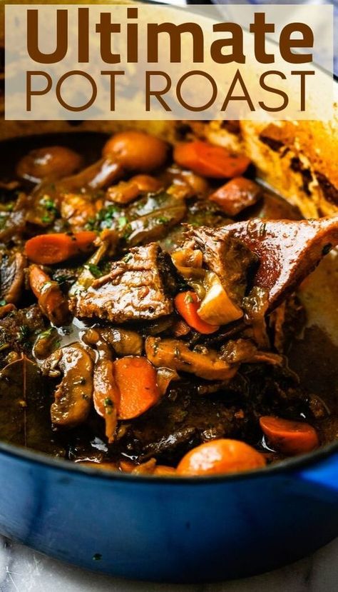 Ultimate Pot Roast, Dutch Oven Pot Roast, Oven Pot Roast, Crockpot Pot Roast, Pot Roast Crock Pot Recipes, Chuck Roast Recipes, Best Pot Roast, Pot Roast Recipe, Beef Pot Roast