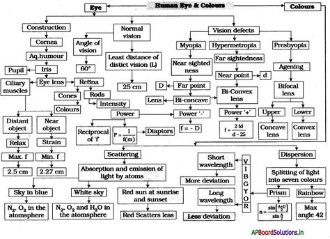 AP Board 10th Class Physical Science Notes Chapter 5 Human Eye and Colourful World – AP Board Solutions Human Eye And Colourful World Class 10, Physics Class 10 Notes Light, Physics Notes Class 10 Human Eye, Light Chapter Class 10 Notes, Light Class 10 Mind Map, Human Eye And The Colourful World Notes, Class 10 Science Notes Physics Light, Human Eye Class 10 Notes, Human Eye Notes