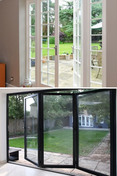 Here are the top ten alternatives to sliding glass doors, how they work, and what makes them a unique fit. Sliding Door Sunroom, Glass Patio Doors Sliding, Sliding Doors Onto Deck, Sliding Glass Walls In House, New Sliding Glass Door, Glass Accordian Doors, Alternative To Sliding Patio Doors, Sliding Glass Exterior Doors, Retractable Sliding Glass Doors