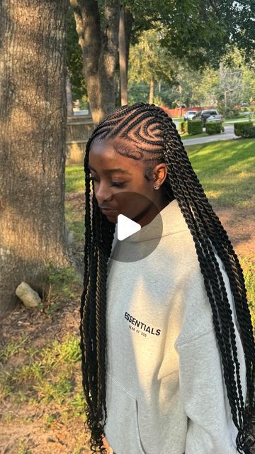 Conroe, Texas on Instagram: "Ok I think I love these!🥹😍😍  Medium Fulani W Twist🔥" Fulani Twists Hairstyles, Fulani Braids With Passion Twists, Conroe Hairstyles, Fulani Braids Twist, Island Twist Hairstyle Fulani, Double Twist, Hairstyles With Brazilian Wool, Conroe Braids Hairstyles For Black Women, Cornrow Twist Hairstyles