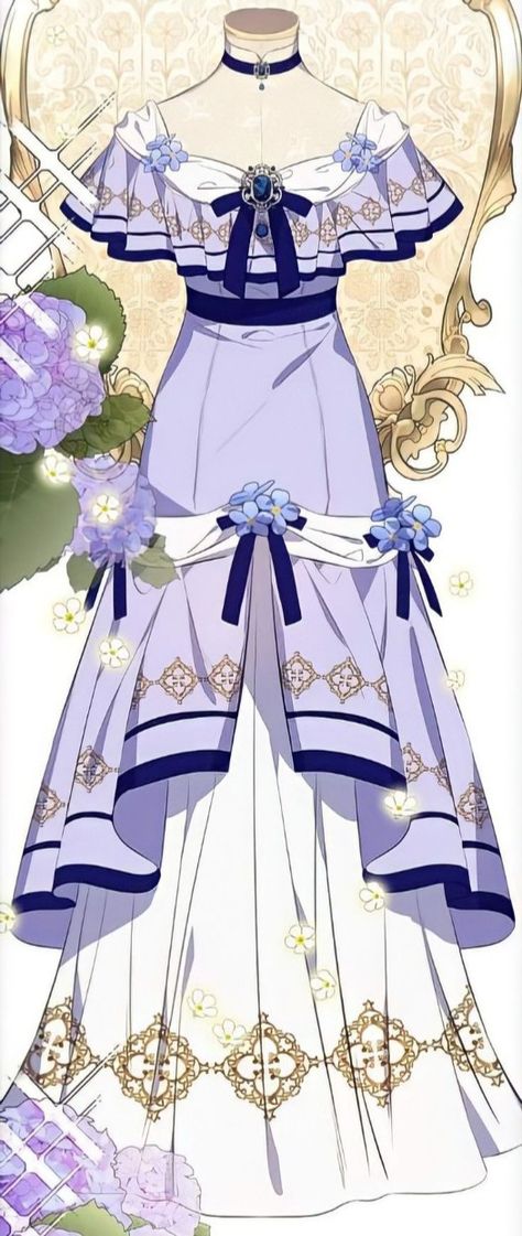 Victorian Dress Drawing, Princess Dress Anime, Princess Dress Drawing, Anime Princess Dress, Sienna Dress, Princess Inspired Outfits, Manhwa Dresses, Manhwa Dress, Anime Dresses