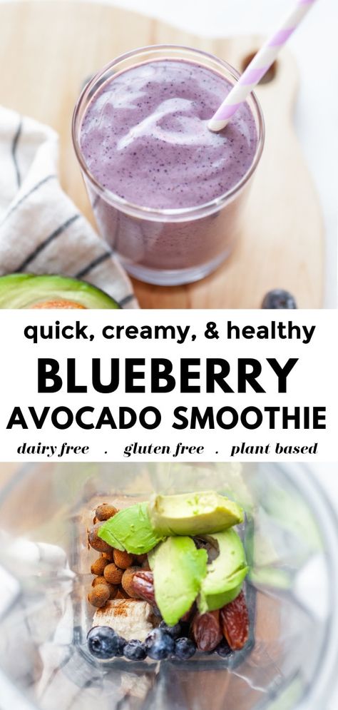 Date Smoothie Recipes, Blueberry Avocado Smoothie, Chia Puddings, Avocado Smoothie Recipe, Easy Healthy Smoothie Recipes, Toddler Smoothies, Homemade Smoothies, Easy Healthy Smoothies, Nutribullet Recipes