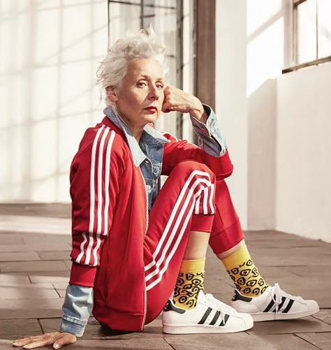 On the hunt for some seriously inspiring over-50 style? We've got you covered. Jane Adams, Adidas Boost, Womens Fashion Casual Summer, Ageless Style, Sarah Jane, Richard Mille, Advanced Style, 50 Style, Over 50 Womens Fashion