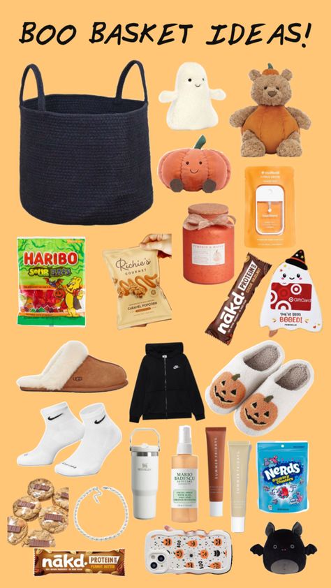 #halloween #boo #boobasket 🎃👻🍁🍂 Boo Basket Inspo For Friends, Boo Basket Ideas For Girlfriend, You've Been Booed, Halloween Gift Baskets, Boo Baskets, Cute Birthday Ideas, Boo Basket, Caramel Popcorn, Summer Skincare