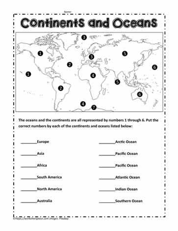 2nd Grade Geography Worksheets, Continent And Ocean Worksheet, 3rd Grade Geography Worksheets, Oceans And Continents Activities, Social Studies For 2nd Grade, Continents And Oceans Printables Free, 2nd Grade Social Studies Worksheets, Oceans Worksheet, Continents Activities