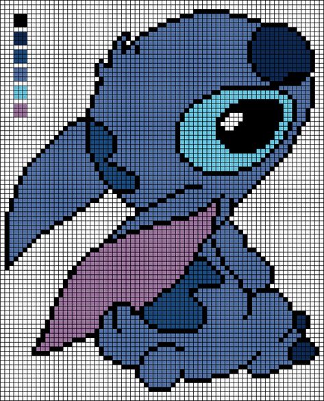 Cross Stitch pattern Stitch/ Lilo and Stitch by EmelieOzwin on DeviantArt C2c Lilo And Stitch, Stitch Disney Cross Stitch, Cross Stitch Patterns Free Printable Charts Disney, Disney Stitch Cross Stitch Pattern, Lilo And Stitch Cross Stitch Pattern, Lilo And Stitch Crochet Pattern Free, Disney Cross Stitch Patterns Free Charts, Pixel Art Disney Stitch, Lilo And Stitch Diy