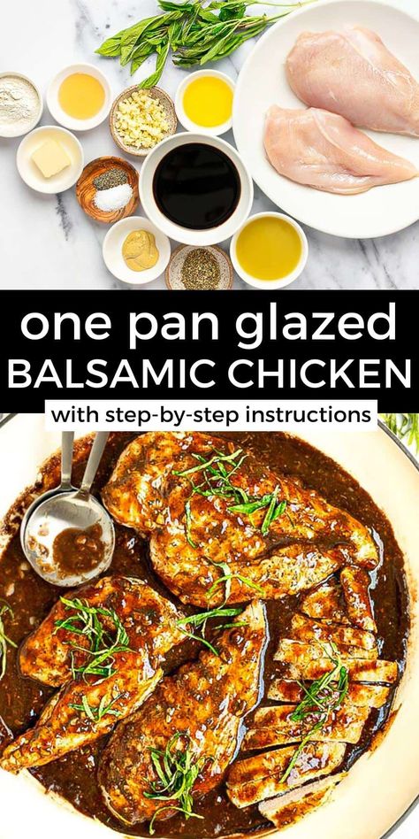 The Best Easy Balsamic Chicken Recipe Chicken Recipes With Balsamic Glaze, Oven Balsamic Chicken, Basalmic Chicken Breast Recipes, Basaltic Chicken, Chicken Balsamic Recipes, Balsamic Vinaigrette Chicken, Balsamic Gravy, Easy Balsamic Chicken, Balsamic Chicken Recipe