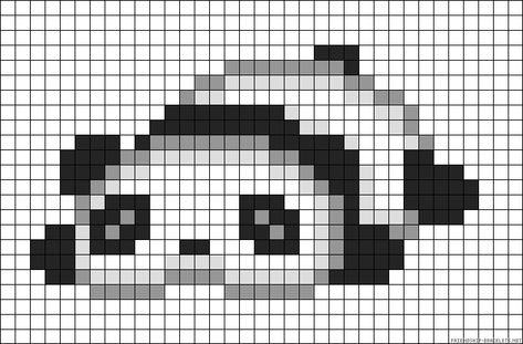 Panda perler bead pattern change to cross stitch Kawaii Pixel Art, Image Pixel Art, Beads Perler, Panda Animal, Modele Pixel Art, Beads Art, Beads Patterns, Art Perle, Pixel Art Templates