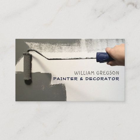 Painter Decorator, Handyman Business Cards, Calling Card Design, Painter Business Card, Handyman Tools, Handyman Business, Construction Business Cards, Buisness Cards, Painter And Decorator