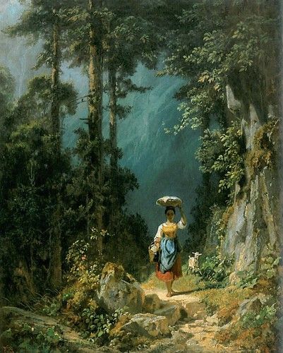 spitzweg, carl - Madchen mit Ziege 2 | Carl Spitzweg 1808-18… | Flickr Figure In Landscape, Carl Spitzweg, German Art, Classic Paintings, Art Et Illustration, Yandex Disk, Romantic Art, Landscape Artist, Classical Art