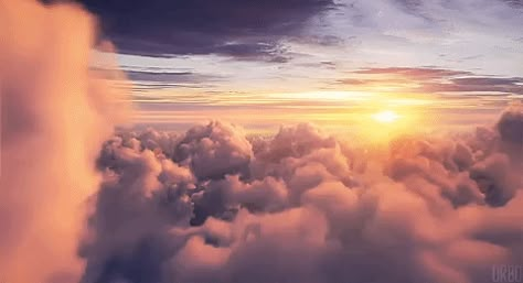 Banner Gifs, Calming Meditation, Meditation Nature, Paper Clouds, Sky Gif, Animated Banners, Aesthetic Gifs, Come Fly With Me, Fly With Me