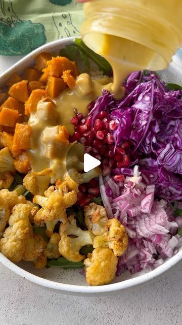 Pearl Couscous, Rocket Salad, Instagram Add, Rosemary Sprigs, Strong Bones, Pomegranate Seeds, Red Cabbage, Macadamia Nuts, Roasted Cauliflower