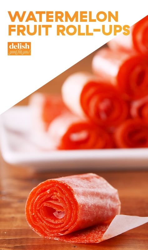 Dessert Melon, Fruit Roll Ups Homemade, Fruit Rollups, Appetizers Fruit, Fruit Leather Recipe, Watermelon Candy, Roll Ups Recipes, Dehydrated Foods, Snack Healthy