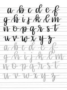 [Nova Coleção] Alfabeto Lettering Para Imprimir - Imagens Brush Lettering Worksheet, Cursive Writing Practice, Lettering Practice Sheets, Hand Lettering Practice Sheets, Brush Lettering Practice, Calligraphy Worksheet, Hand Lettering For Beginners, Hand Lettering Worksheet, Learn Hand Lettering