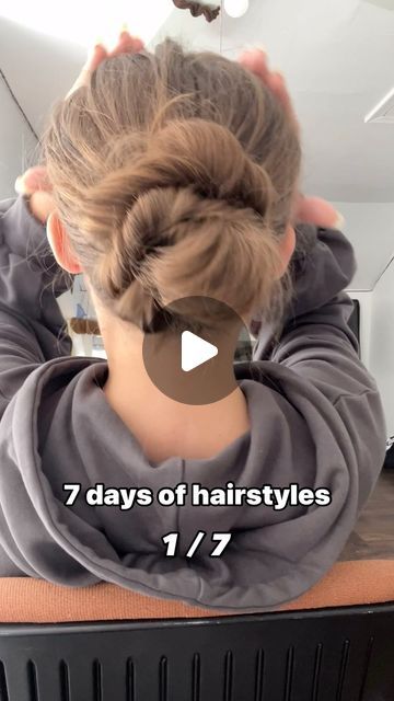 Iolanta Kilvi on Instagram: "Day 1 | comment "🎀" if you would like to see more. Tag me if you do it, would love to see! 🫶🏻  how I do my messy bun 🎀✨ . . . . #hairstyles #hairstylesforwomen #braidedhairstyles #braidedhalfuphalfdown #hairstyles #messybuntutorial #messybun" Hairstyles For Long Hair Messy Bun, Quick Buns For Long Hair, Easy Hairstyle Ideas For Long Hair, Small Bun Hairstyles, Day 1 Hairstyles, How To Do A Cute Bun, Hairstyles For Medium Length Hair Bun, Easy Updo Hairstyles For Work, Messy Bun Half Up Half Down