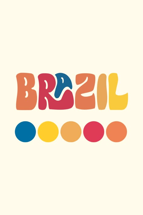 Colorful Visual Identity, Funky Brand Design, Brazilian Graphic Design, Brazil Typography, Funky Website Design, Funky Website, Rio Logo, Funky Branding, Brazil Design