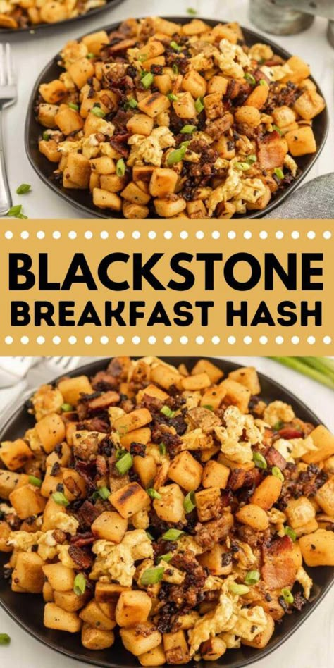 Breakfast Scramble Blackstone, Tired Mom Recipes, Breakfast On Grill Ideas, Fall Camping Food Blackstone, Brownstone Griddle Recipes, Grilling Recipes Breakfast, Blake Stone Recipes, Breakfast Ideas For Blackstone, Flat Grill Breakfast Ideas