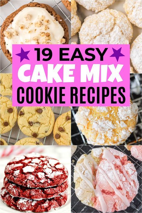 Best Cake Mix Cookies - 19 Easy Cookies from Cake Mix Gourmet Cake Mix Cookies, Applesauce Cake Mix Cookies, What To Do With Cake Mix Boxes, Boxed Cake Mix Cookies, Vanilla Cake Mix Desserts, Cookies Out Of Cake Mix Boxes, Cakemix Cookies Easy, Vanilla Cake Mix Cookies, Best Cake Mix Cookies