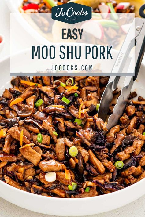 Pork Moo Shu, Moo Shoo Pork Recipe, My Shu Pork, Asian Recipes With Pork, Mushu Pork Recipe, Moo Shu Pork Recipe, Mu Shu Pork Recipe, Moo Shoo Pork, Moo Shoo